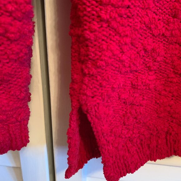 Karen Scott Red Pullover Sweater w/Shawl Collar - Picture 4 of 7